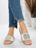 Papuci Dama cu Talpa Joasa 3AW308 WHITE | MEI