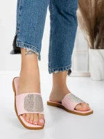 Papuci Dama cu Talpa Joasa 3AW308 PINK | MEI