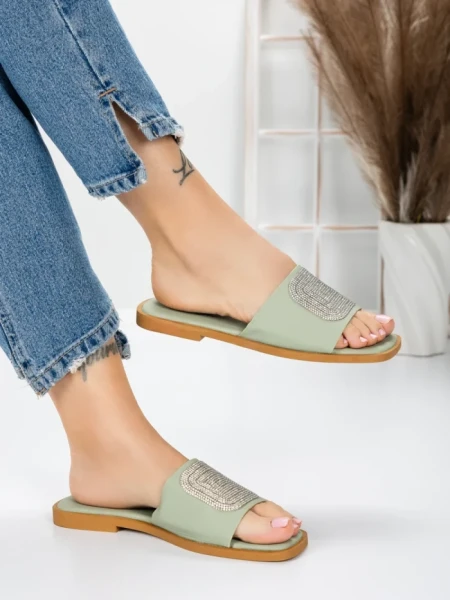 Papuci Dama cu Talpa Joasa 3AW308 CYAN | MEI
