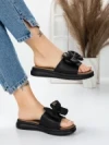 Papuci Dama cu Talpa Joasa 3AW311 BLACK | MEI