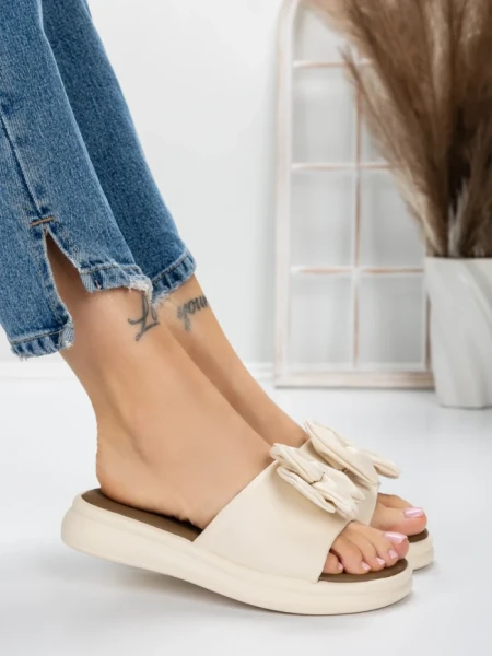 Papuci Dama cu Talpa Joasa 3AW311 BEIGE | MEI
