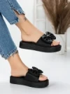 Papuci Dama cu Talpa Joasa 3AW319 BLACK | MEI