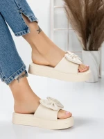 Papuci Dama cu Talpa Joasa 3AW319 BEIGE | MEI