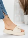 Papuci Dama cu Talpa Joasa 3AW319 BEIGE | MEI