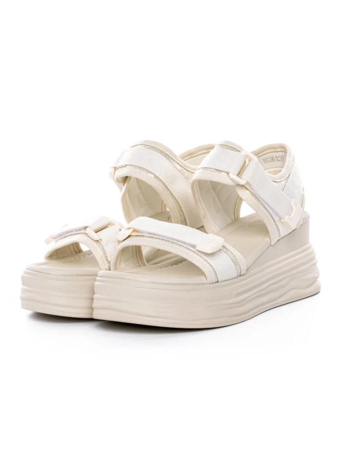 Sandale Dama din piele naturala 1036139 WHITE | FORMAZIONE