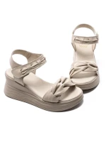 Sandale Dama din piele naturala 8702-1 CREAM | FORMAZIONE