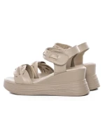 Sandale Dama din piele naturala 8702-1 CREAM | FORMAZIONE