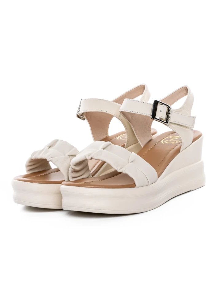 Sandale Dama din piele naturala 2718 CREAM | FORMAZIONE