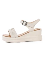 Sandale Dama din piele naturala 2718 CREAM | FORMAZIONE