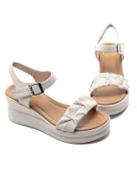 Sandale Dama din piele naturala 2718 CREAM | FORMAZIONE
