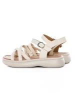Sandale Dama din piele naturala 802 BEIGE | FORMAZIONE