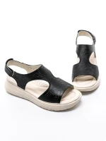 Sandale Dama din piele naturala 56686 BLACK | BERLINER