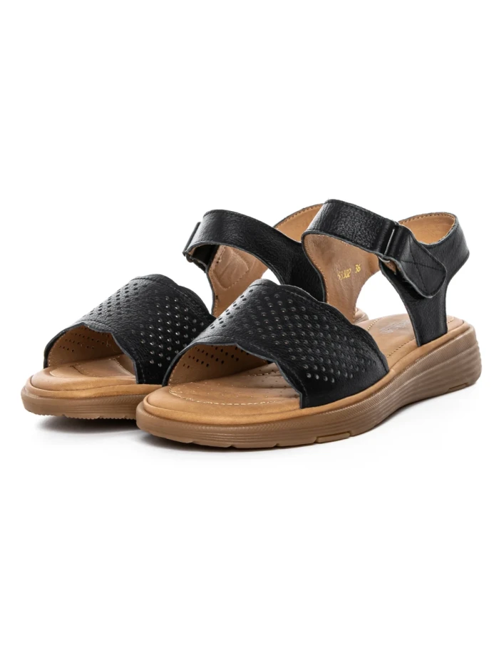 Sandale Dama din piele naturala 53302 BLACK | BERLINER