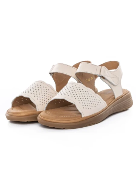 Sandale Dama din piele naturala 53302 CREAM | BERLINER