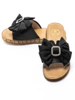 Papuci Dama din piele naturala 49005 BLACK | FORMAZIONE