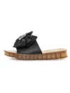 Papuci Dama din piele naturala 49005 BLACK | FORMAZIONE