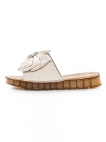 Papuci Dama din piele naturala 49005 CREAM | FORMAZIONE