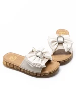Papuci Dama din piele naturala 49005 CREAM | FORMAZIONE
