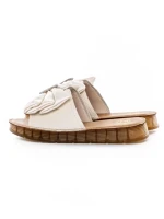 Papuci Dama din piele naturala 49005 CREAM | FORMAZIONE
