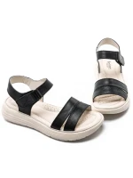 Sandale Dama din piele naturala 56687 BLACK | BERLINER