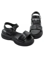 Sandale Dama din piele naturala 82605 BLACK | BERLINER