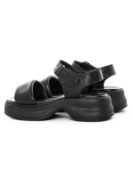 Sandale Dama din piele naturala 82605 BLACK | BERLINER