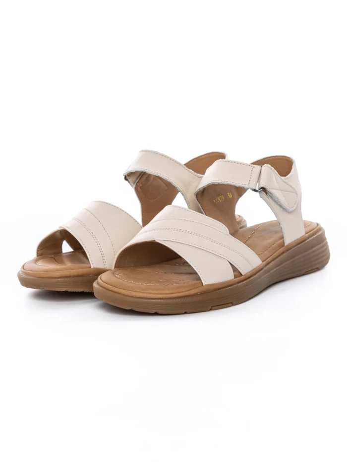 Sandale Dama din piele naturala 53303 CREAM | BERLINER