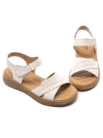 Sandale Dama din piele naturala 53303 CREAM | BERLINER