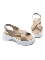 Sandale Dama din piele naturala K249-2 APRICOT | FORMAZIONE
