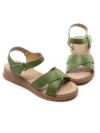 Sandale Dama din piele naturala 22108 GREEN | FORMAZIONE