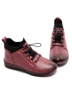 Ghete Dama din piele naturala 2061X Visiniu | Advancer » meishop.life