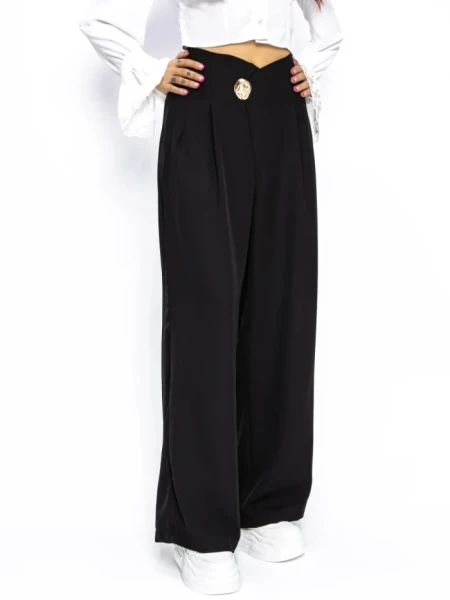 Pantaloni Dama P80170 NEGRU | KIKIRIKI