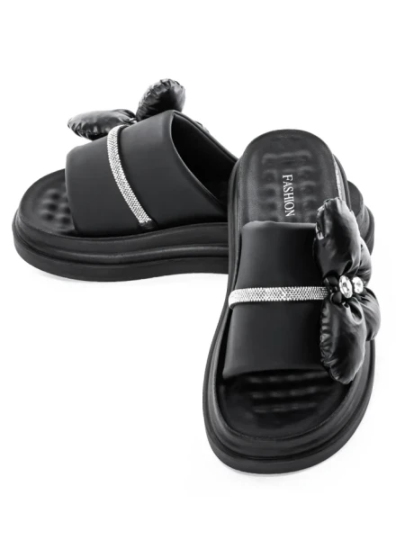 Papuci Dama cu Talpa Joasa 8899-10 BLACK | FASHION