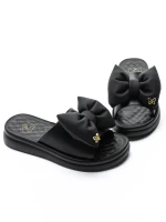 Papuci Dama din piele naturala 28-30 BLACK | FORMAZIONE