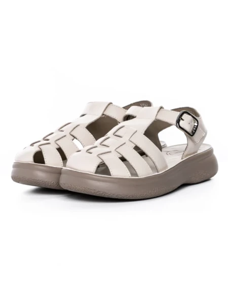 Sandale Dama din piele naturala 1957623 CREAM | FORMAZIONE