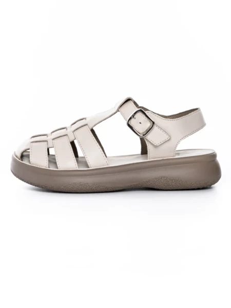 Sandale Dama din piele naturala 1957623 CREAM | FORMAZIONE