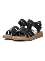 Sandale Dama din piele naturala KM8282 BLACK | FORMAZIONE