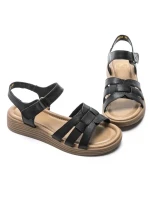 Sandale Dama din piele naturala KM8282 BLACK | FORMAZIONE