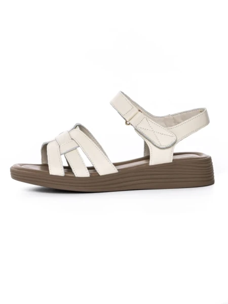 Sandale Dama din piele naturala KM8282 CREAM | FORMAZIONE