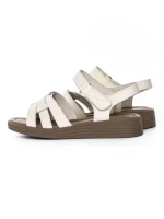 Sandale Dama din piele naturala KM8282 CREAM | FORMAZIONE