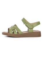 Sandale Dama din piele naturala KM8282 GREEN | FORMAZIONE