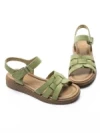 Sandale Dama din piele naturala KM8282 GREEN | FORMAZIONE