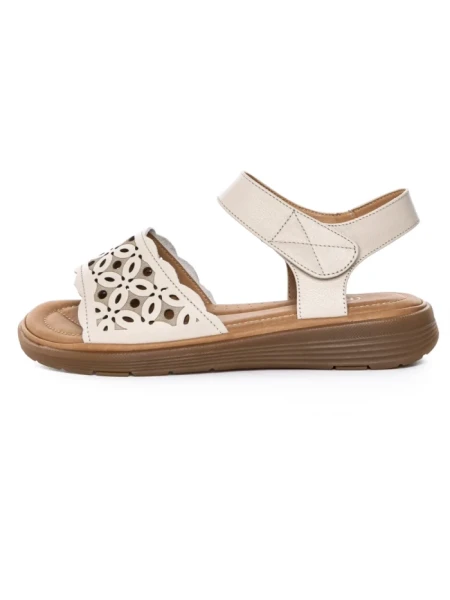 Sandale Dama din piele naturala 33177 CREAM | FORMAZIONE