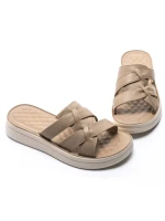 Papuci Dama din piele naturala 28-29 APRICOT | FORMAZIONE
