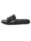 Papuci Barbati din piele naturala S11112 BLACK | ADVANCER