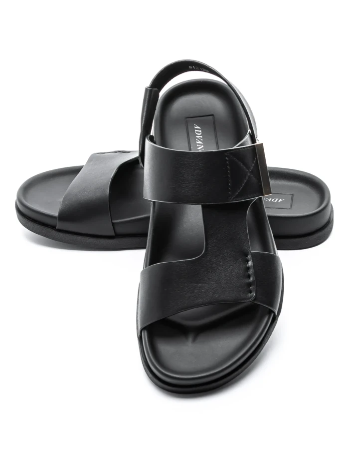 Sandale Barbati din piele naturala S12125 BLACK | ADVANCER