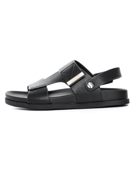 Sandale Barbati din piele naturala S12125 BLACK | ADVANCER