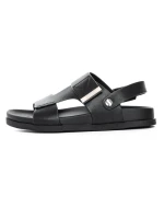 Sandale Barbati din piele naturala S12125 BLACK | ADVANCER