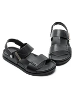 Sandale Barbati din piele naturala S12125 BLACK | ADVANCER