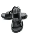 Sandale Barbati din piele naturala 56287 BLACK | ADVANCER